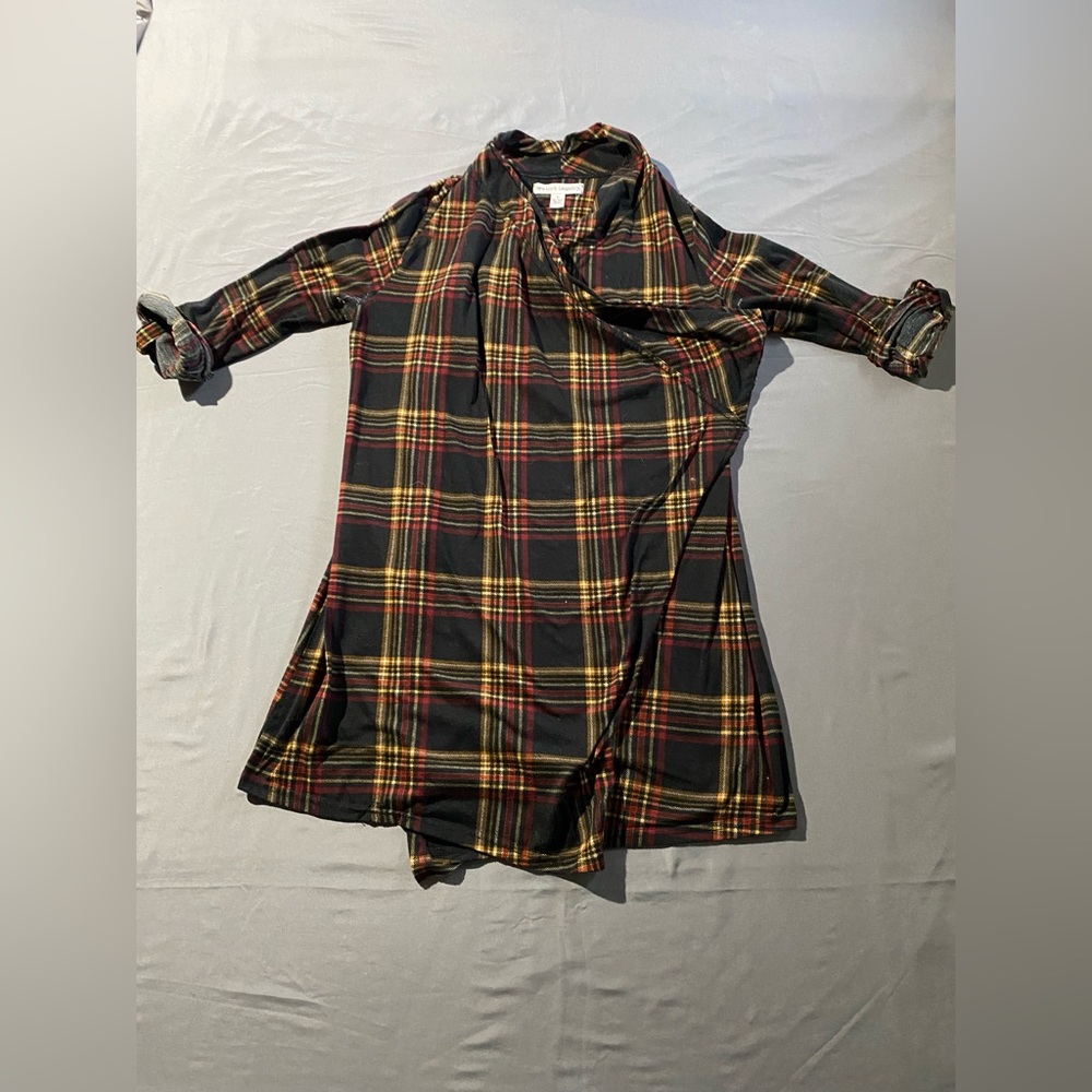 New York Laundry Black and Yellow Checkered cardigan